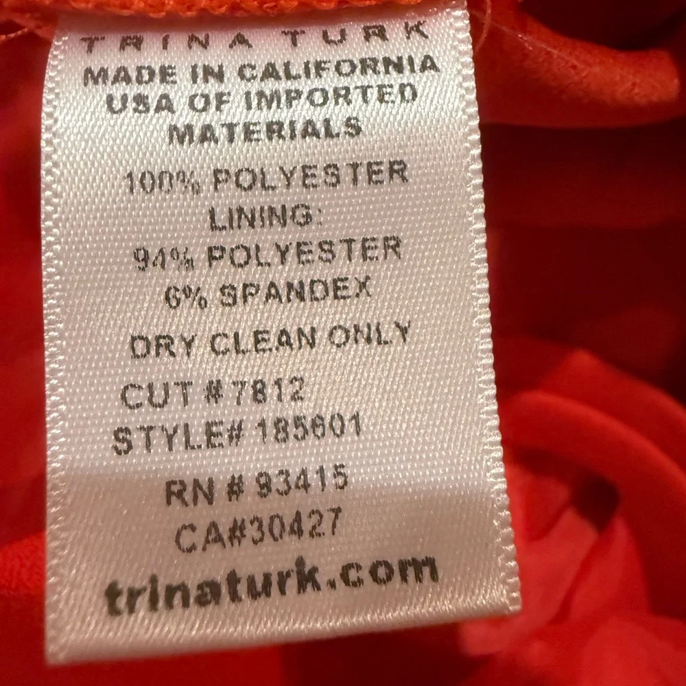 NWT Trina Turk Red Sleeveless Wide-Leg Jumpsuit Belted Size 2 - Picture 4 of 4
